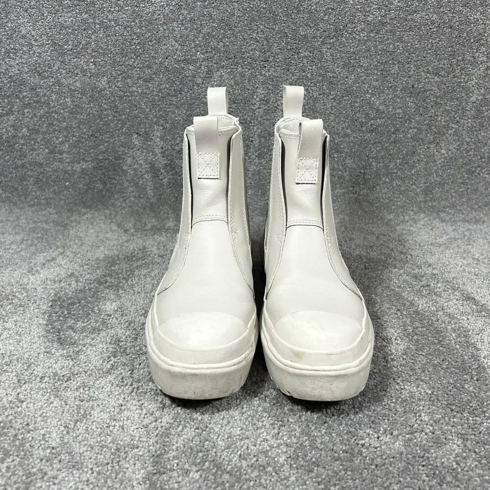 Converse A08395C All Star Kids Size 5 Beige Chelsea Lugged High Top Boots Used